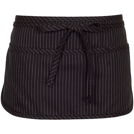 Deltaplus Waist Apron, 3-Pocket Waist, F9RB, Black Pinstripe 83332